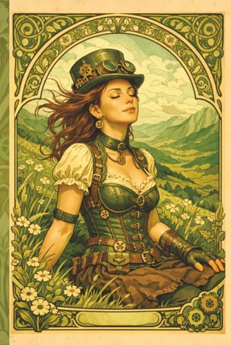 Steampunk Art Nouveau Hardback Notebook - The Green Muse - Blank Pages for Ideas, Notes and Sketches: Journal for ideas that seemed sensible at the time