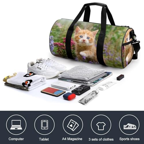 Duffel bag chat adorable sac de voyage multifonction camping rando