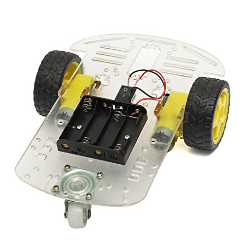 DIY Programmable 2WD Smart Robot Car Chassis Kit with Motor Speed Encoder for Kids to Learn Arduino, Coding, Robotics, and Electronics