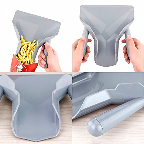 HGLuKGO Only Right Handle Comerical Plastic Chips Scoop Food French Fries Shovel Handle Fry Scoop1 - Thumbnail 2