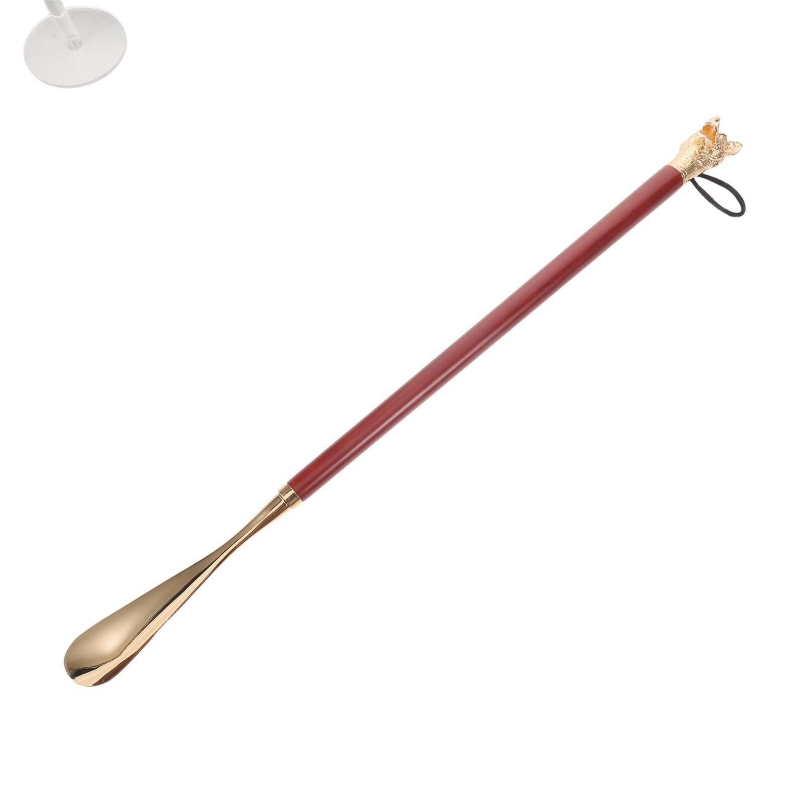 VOSAREA Calzascarpe Metallico Extra lungo 56cm con Testa Cane