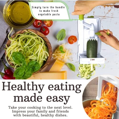 Brieftons 5Blade Spiralizer (BR5B02) StrongestandHeaviest Duty Vegetable Spiral Slicer