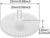 Vista 5 de Othmro 10 engranajes de plástico, 48 dientes, modelo 48102B
