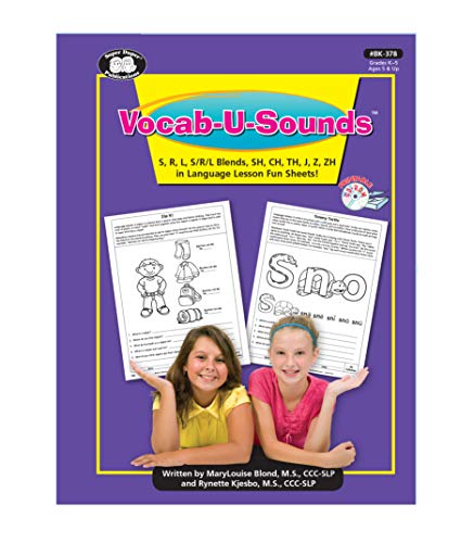 Super Duper Publications Vocab-u-Sounds S,R,L, S/R/L Blends, SH, CH, TH, J, Z, ZH in Language Lesson Fun Sheets! - Educational Learning Resource for Children