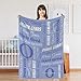 D-Story Personalized Baby Blankets for Baby Boys, Custom Throw Blanket with Baby Name Custom Baptism Kids Blanket for Newborn Girls Baby Gift Personalized Birthday Gifts for Kids