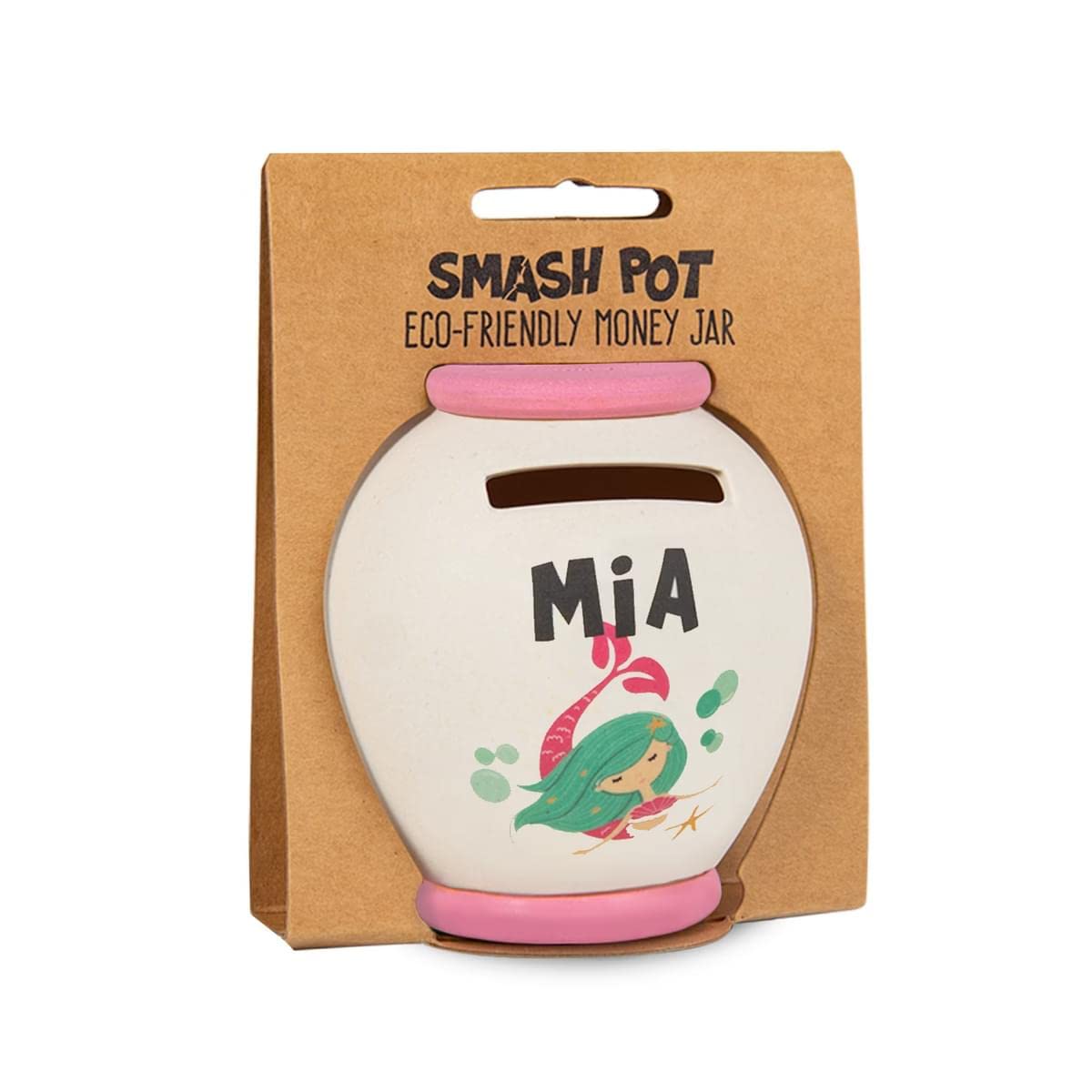 History & Heraldry Personalised Bamboo Smash Pot Money box (Mia)