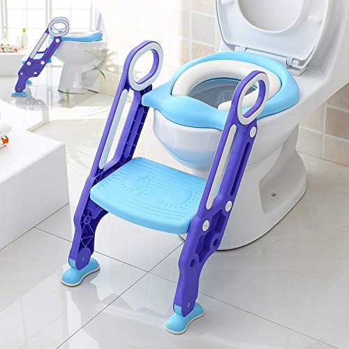 Toilet Ladder-Baby Toddler Child Potty Training, Toilet Potty Trainer Seat ?Barbieya Potty Toilet Seat Baby