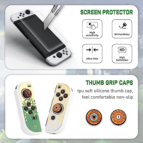 Étui de protection Nintendo Switch OLED GLDRAM - Kit accessoires housse et écran Zelda - 6