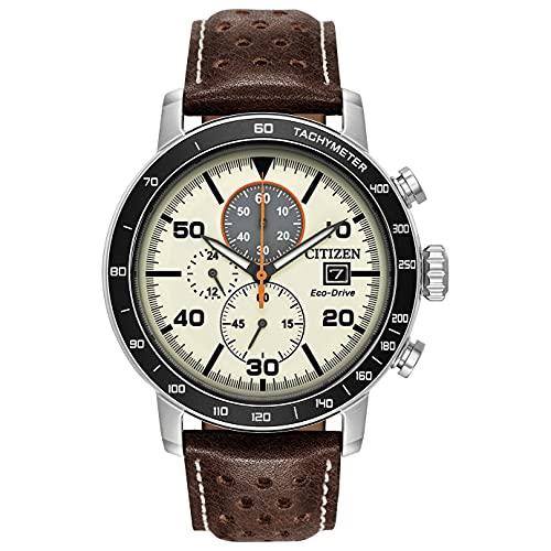 Citizen Montre Homme Anti-Rayures CA0649-06X Quartz Cadran Clair Bracelet Cuir