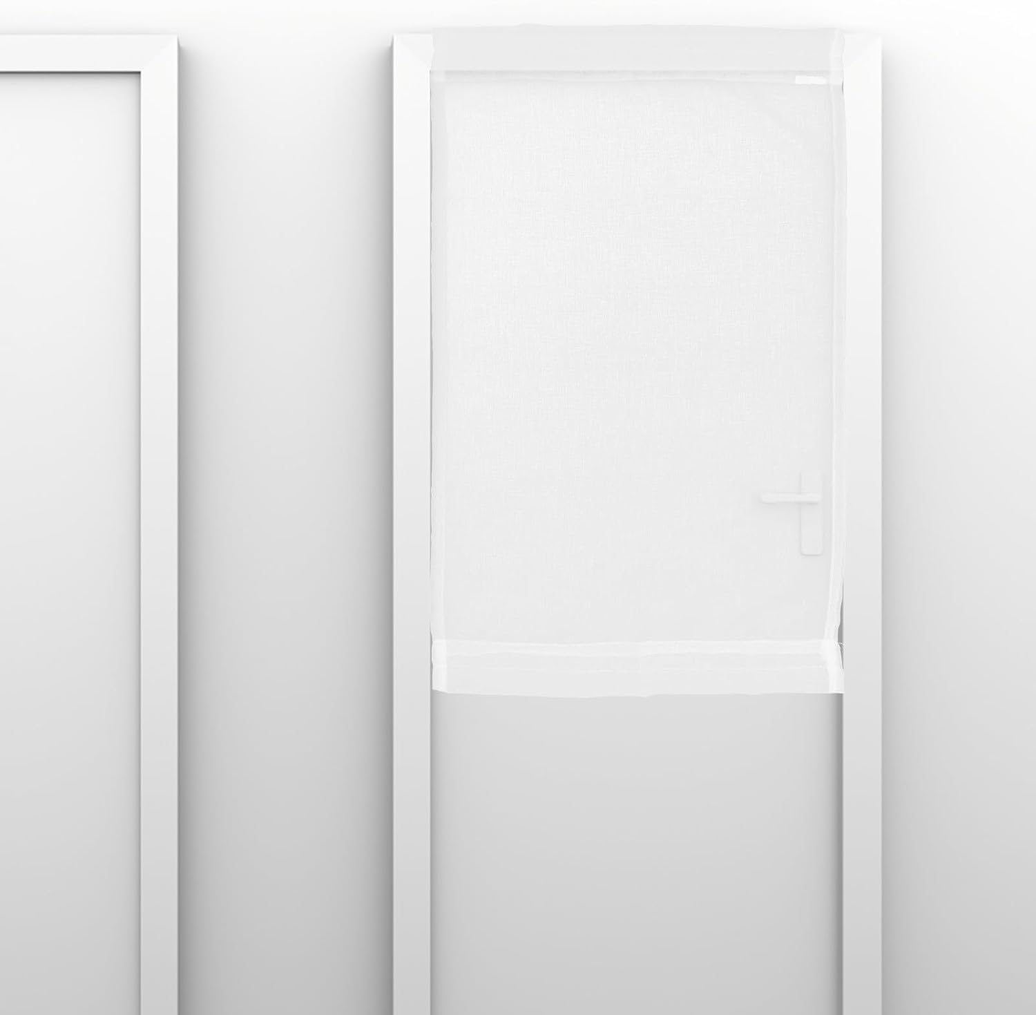 White Gauze Doorway Curtain for Bathroom and Fitness Center Privacy