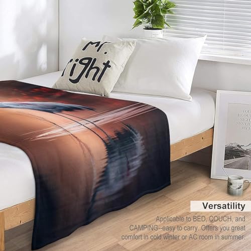 Manta de franela con grúa de animales de 140x180 cm para sofá 7