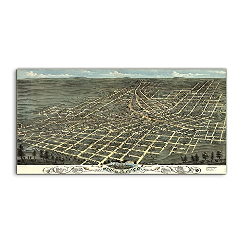 Image sur verre 100x50cm tableau carte de Géorgie pour déco murale