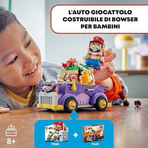 Super Mario Pack di Espansione Il Bolide di Bowser, Giochi per Bambini da 8 Anni con Personaggio e Macchina Giocattolo da Collezione, Regalo per Gamer da Abbinare a Uno Starter Pack 71431 - Lego - Immagine 2
