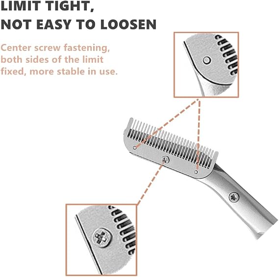 Eyebrow Comb Trimmer - Scissors with Comb, Eyebrow Trimmer for Men & Women,  with Brush