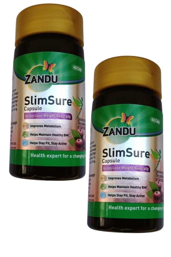 Shree ji Zandu Ayurvedic SLIM SURE Capsule-60 Capsules | 2x60 Capsules (Pack of 2) | Helps Lose Weight Naturally (B0CXM4KLKB) Amazon Price History, Amazon Price Tracker