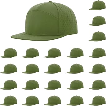 Richardson 169 Cannon 7-Panel Hi Profile & Laser Perforated w/Adjustable Snapback |Bulk Packs Available
