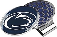 Vista 69 de LinksWalker Collegiate Team Golf Ball Marker with Magnetic Hat Clip Holder plateado