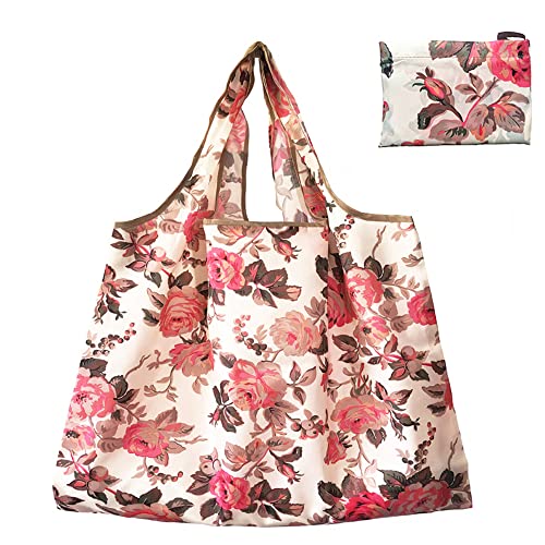 Cherse 6 Pack Reusable Grocery Shopping Bags Foldable Lightweight Watertight Shopping Bags Machine Washable (Multicolor 6 Packs, 7) #TOP6