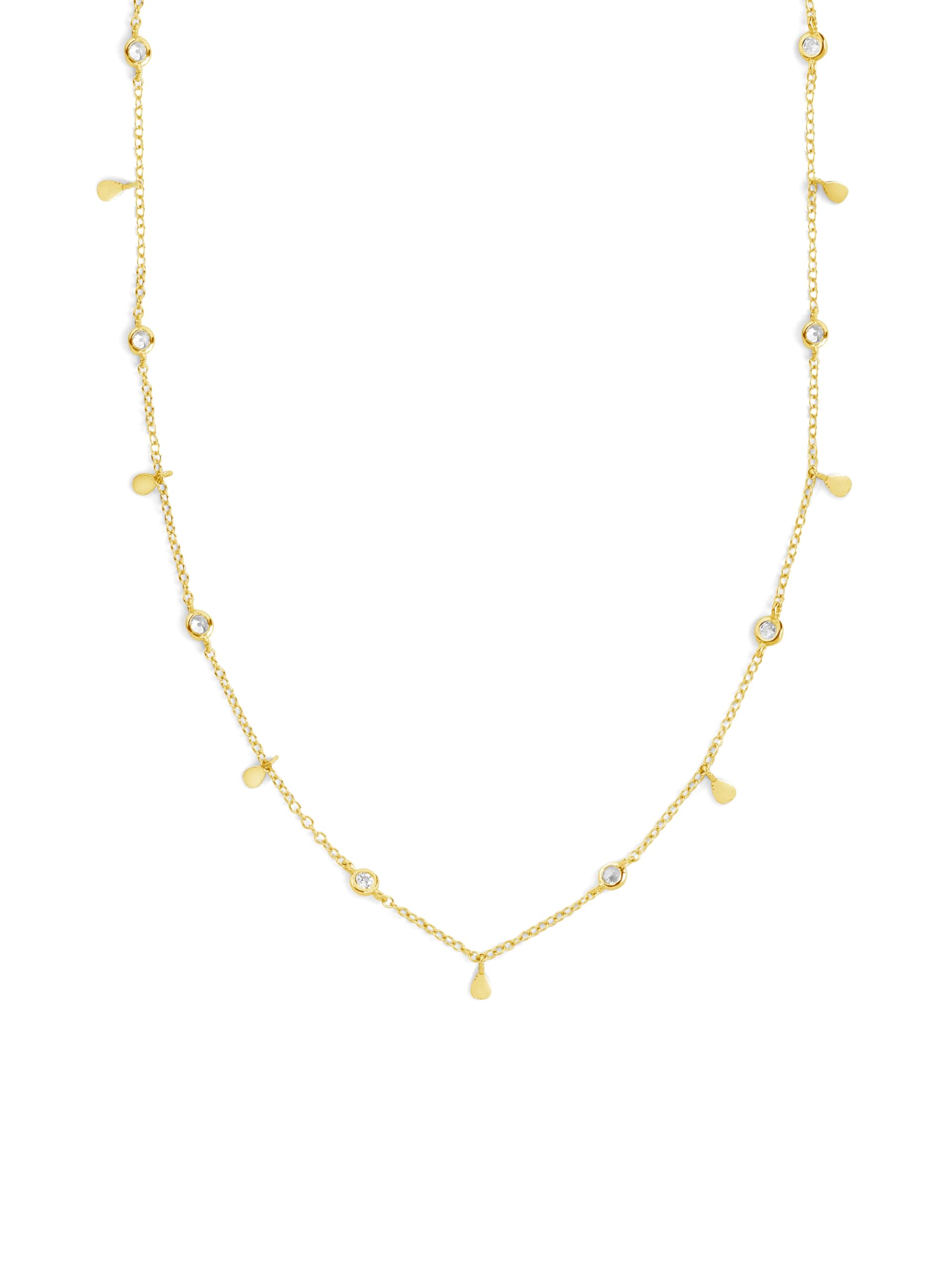 SINGULARU - Collar Mini Spark Drop. Colgante en Plata de Ley 925 con Acabado Baño de Oro de 18 Kt o en Baño de Rodio- Cadena de Talla Unica. Joyas para Mujer