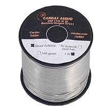 Cardas Soldering Wire Quad Eutectic Silver Solder with rosin flux 1 lbs 450g
