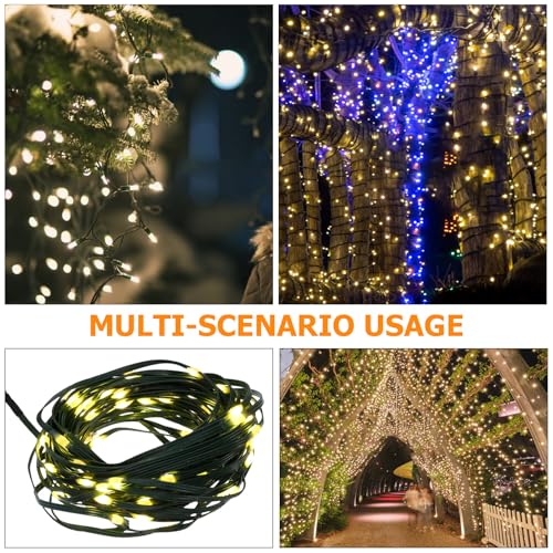 Tira de luces LED solar 4.5v 10m 100led blanca cálida miniatura 7