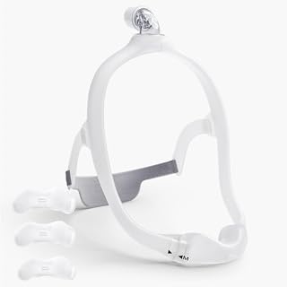 Nasal Nose Mask for Dreamwear, Upgrade Nasal Frame Assembly Includes Headgear, Frame, 3 Size Nasal Pillow and Absorbent Cloth
