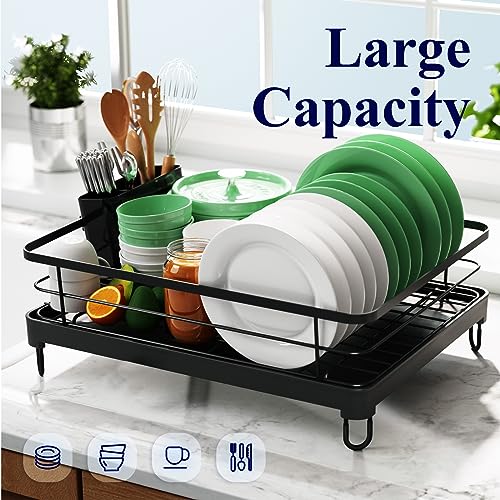 Kitsure-Dish-Drying-Rack-Space-Saving-Dish-Rack-Dish-Racks-for-Kitchen-Counter-Durable-Stainless-Steel-Kitchen-Drying-Rack-with-a-Cutlery-Holder-Drying-Rack-for-Dishes-Knives-Spoons4094