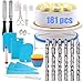 Decorazione la Torta Kit di Utensili 181 Pezzi, Decorazione Torta Set, Attrezzi per Decorare la Torta, Stampo da Forno Kit di decorazione for torte, Riutilizzabile Articoli for cottura (181 Pezzi)