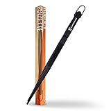 Edle schwarze Kochpinzette/Grillpinzette (30cm) Edelstahl mit Aufhängung - Stabile Küchenpinzette zum Dekorieren, Anrichten und Wenden von Speisen aller Art