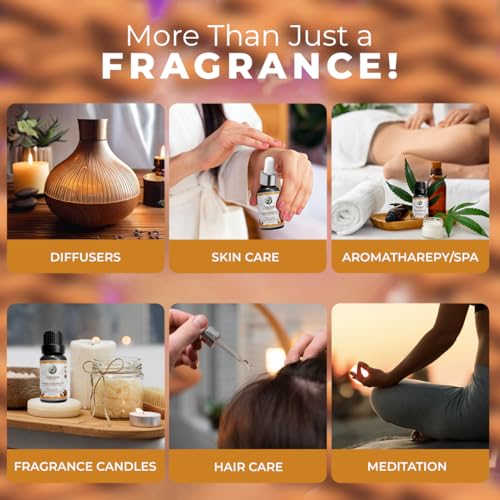 Image of 100% Pure Sandalwood Essential Oil | Deep Hydration & Relaxation | Skin Glow, Meditation & Aromatherapy | FDA Approved | GMP, IFRA, ISO Certified - 15ml - Pack of 2
