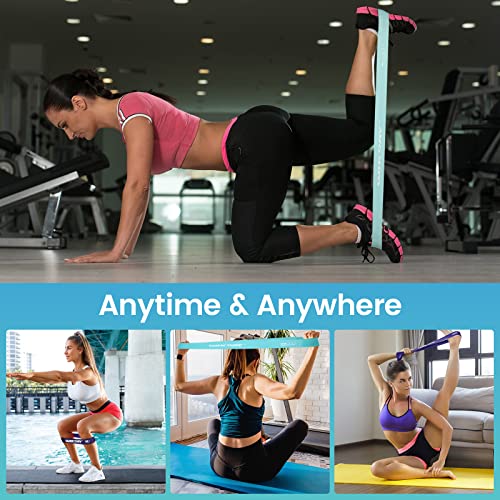 Wikday Resistance Bands For Working Out Exercise Loop Bands Workout Bands Set For Men Women Body Stretching, Crossfit Training, Home Workout, Physical Therapy, Booty Legs, Set Of 5 (Blue) #TOP6