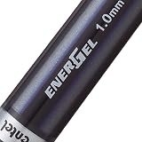 Pentel EnerGel NV Liquid Gel Pen, (1.0mm) Metal Tip, Bold Line Capped, Blue Ink – view 3