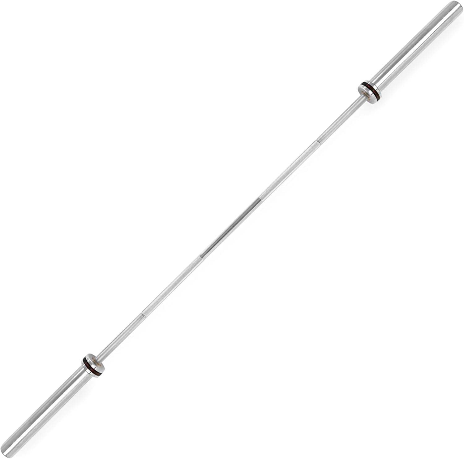 Sunny Health & Fitness Olympic Barbell – 2" Sleeves, Bearing and Bushing Rotation, Chrome Finish, Optional 60", 72" w/500LB or 79" w/700LB Capacity
