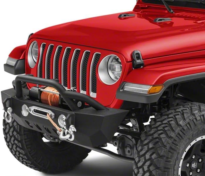Redrock 4x4 Crawler Stubby Winch Front Bumper Compatible with 18-22 Jeep Wrangler JL