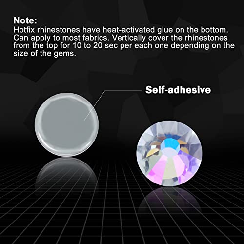 2880 Hotfix Rhinestones, Flatback Glass Round Crystals Gems for Crafts Clothes Shoes Bag DIY Decoration,Sky Purple,SS16,3.8MM-4MM - Image 4