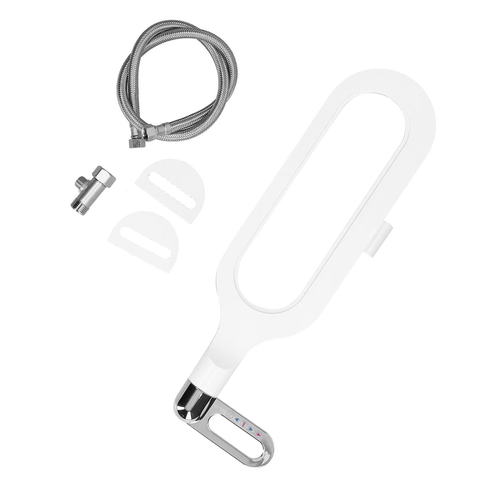 Bidé para inodoro de plástico con boquilla doble autolimpiable y rosca G1/2