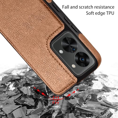 Image of MOBILOVE PU Leather Flexible Back Case Cover for | OnePlus Nord 2T 5G (Brown)