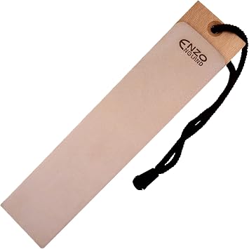 Leather Strop with Honing Compound Set Sharpening Polishing Paddle Block for Woodworking Knife Stropping | Chisel Fine Diamond Buffing Compound for Woodcarving Tools (Diamond Compound)