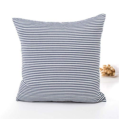 Hoplee 24X24 Pillow Cover Navy Blue Decorative Pillow Cover With Buffalo Plaid, Solid Navy Blue, Tricking Stripe And Gingham Plaid Design 24X24 Inches Set Of 4 #TOP3