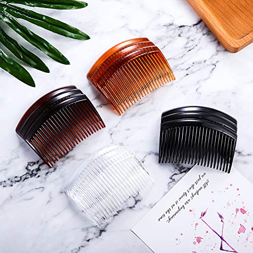 Gejoy 24 Pieces Hair Comb Plastic Hair Side Combs Straight Teeth Hair Clip Comb Bridal Wedding Veil Comb For Fine Hair #TOP3
