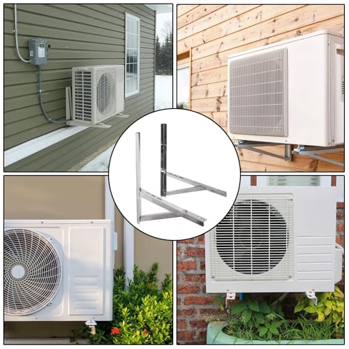 AC- Halterung- robuster Klappfuß für Klimaanlage | Wandhalterung für Mini- Split- Außeneinheit- für HLK- Systeme, Außenheizung, Kondensator, Kompressor und Wärmepumpe-4
