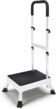 Step Stool with Handle for Elderly, Stepping Stool for Bed