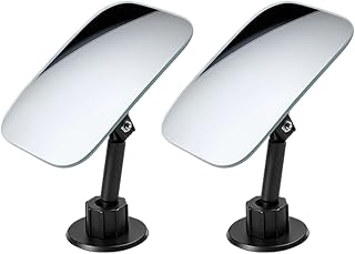 Blind Spot Mirror - 6.4cm Wide Angle View | ABS & Glass Adjustable Convex Side Mirror, Hydrophobic Water Assistance for Trucks SUVs Cars Outdoor Parking Safety Rear View Reverse 2 Pack
