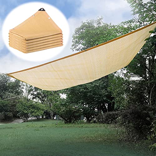 Malla De Sombra Exterior 1m 2m 3m 4m 5m 6m 7m 8m 9m Velas De Sombra Beige,Tela De Sombra Para Plantas,Lona De Red De Sombra Con Ojales,90% Uv Resistente Malla Sombreadora,Beige-1x6m(3.3*19.7ft)