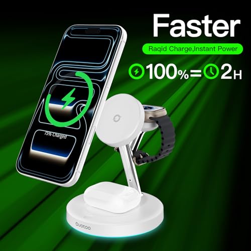 3 in 1 Mag-Safe Wireless Charger Stand for iPhone Apple Watch AirPods photo 2