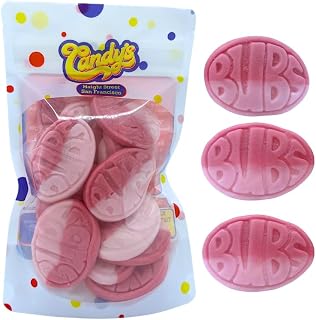 1/2 Pound BUBS Strawberry Pomegranate Ovals Swedish Candy from Sweden