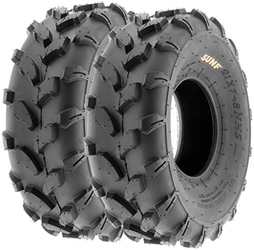 SunF A003 ATV/UTV/Lawn-Mowers Off-Road Tire 19x7-8, 6 PR, Directional Tread (Pair of 2)