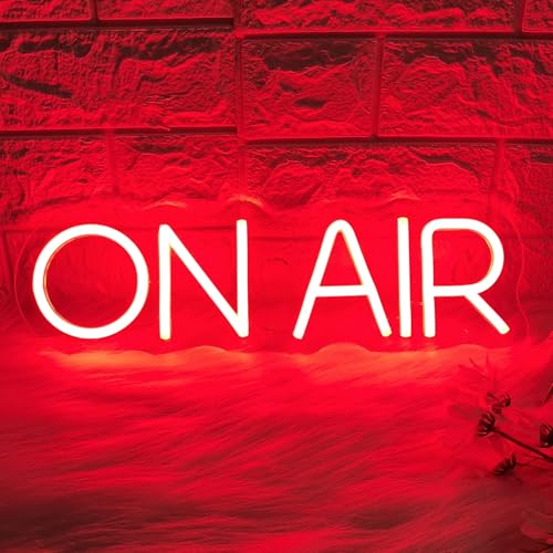On Air Neon Sign for Twitch, Tiktok, Youtube Streamers/Gamers - Live Streaming/Recording Light Sign – Red Cool Led Signs for Studio, Wall, Bedroom, Game Room Decor