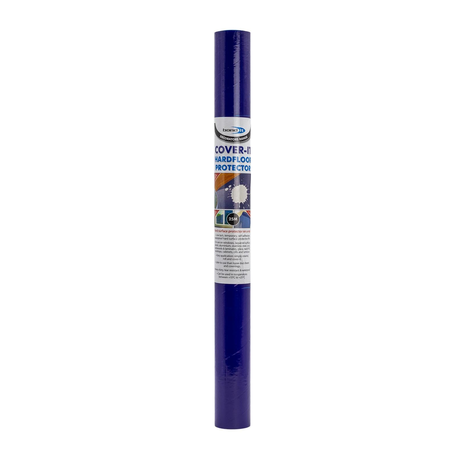 Truly Pvc Limited Blue Bond-It Cover-It Hardfloor & Glass Protector Dust Sheet Film Roll – Waterproof Self-Adhesive Protective Cover For Floors, Glass, Windows & Hard Surfaces