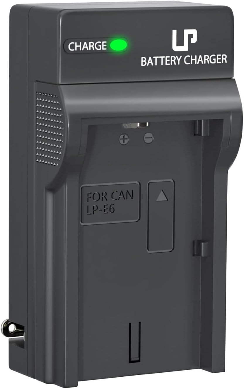 LP LP-E6 LP E6N Battery Charger, Charger Compatible with Canon EOS 90D, 80D, 70D, 60D, 60DA, 7D Mark II, 7D, 6D Mark II, 6D, 5D Mark IV, 5D Mark III, 5D Mark II, 5DS, 5DS R, R5, R6 DSLR Cameras & More